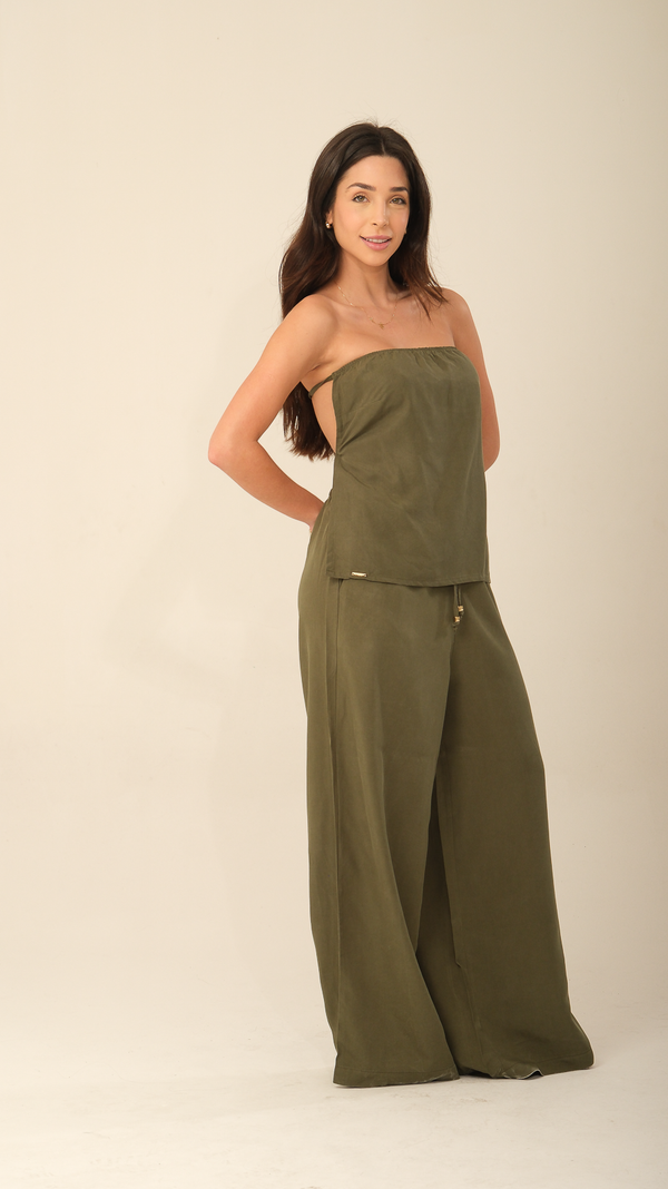 BLUSA LENÇO VERDEJAR VERDE - TOMARA QUE CAIA, COSTAS ABERTAS