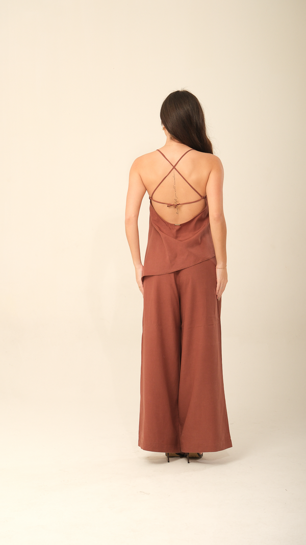 CALÇA PANTALONA SERENA MARROM